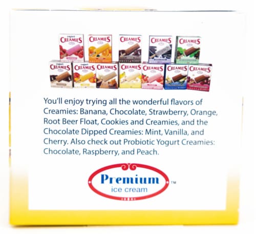 Creamies Reduced Fat Banana Ice Cream Bars Perspective: right