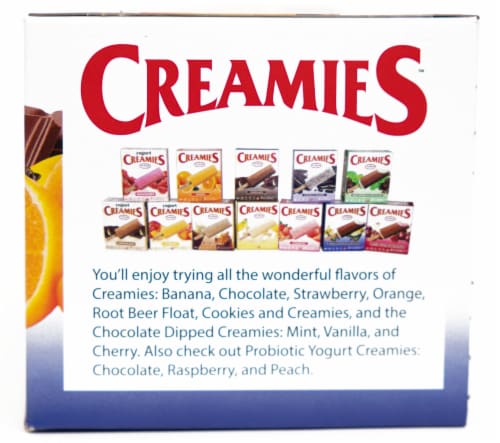 Creamies Banana Chocolate & Orange Ice Cream Bars Perspective: right