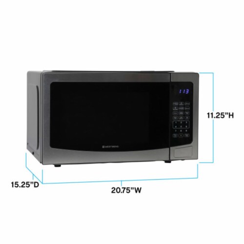 Westbend Pre-Programmed Stainless Steel Microwave Perspective: right