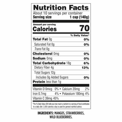 Wyman's® Mango Berry Frozen Fruit Perspective: right