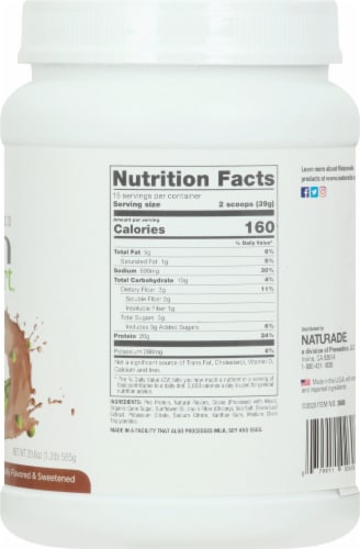 Naturade Chocolate Pea Protein Vegan Shake Perspective: right