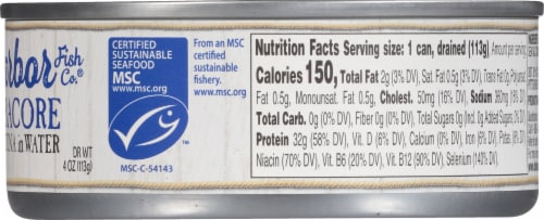 Blue Harbor® Wild Albacore Solid White Tuna in Water Perspective: right