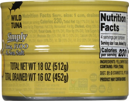 StarKist Solid Yellowfin Tuna in Extra Virgin Olive Oil Perspective: right