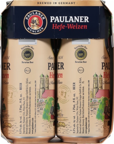 Paulaner Hefe-Weizen Munich Wheat Beer Perspective: right