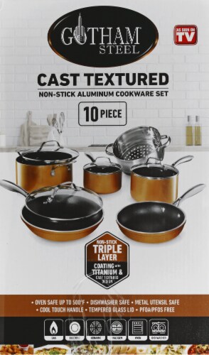 Gotham Steel® Copper Cast Cookware Set Perspective: right