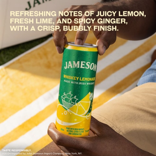 Jameson Lemonade Ready To Drink Irish Whiskey Cocktail Can Perspective: right