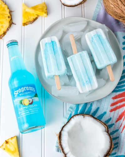 Seagram's Escapes Calypso Colada Flavored Hard Beverage Cooler Single Bottle Perspective: right