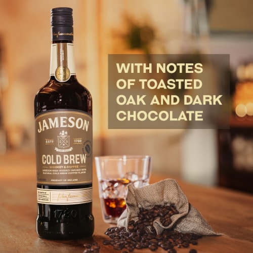 Jameson Cold Brew Coffee Flavored Whiskey Perspective: right