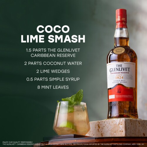 The Glenlivet Caribbean Reserve Single Malt Scotch Perspective: right