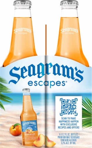 Seagram's Escapes Peach Bellini Style Flavored Hard Beverage Cooler Perspective: right