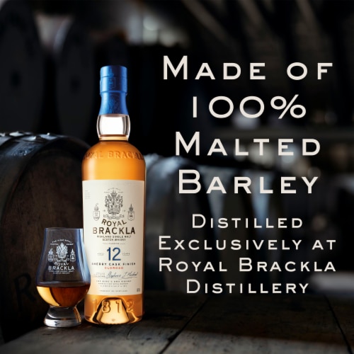 ROYAL BRACKLA® 12 Year Old Single Malt Scotch Whisky Perspective: right