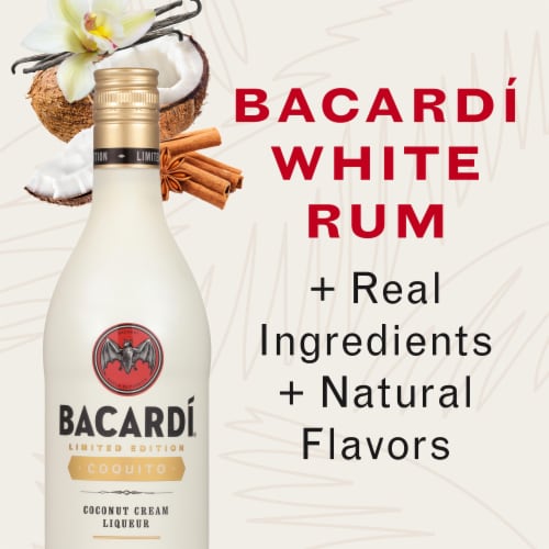 BACARDÍ® Coquito Coconut Cream Liqueur, Gluten Free Perspective: right