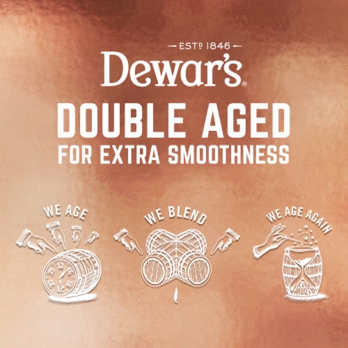 DEWAR'S® 12 Year Old Blended Scotch Whisky Perspective: right