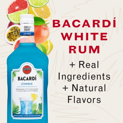 Bacardi Zombie Premium Rum Cocktail Perspective: right