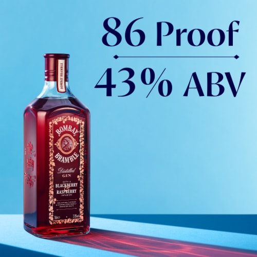 Bombay Bramble Blackberry & Raspberry Flavored Gin Perspective: right