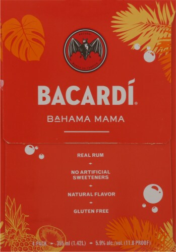 Bacardi Premium Bahama Mama Rum Ready to Drink Cocktail Perspective: right