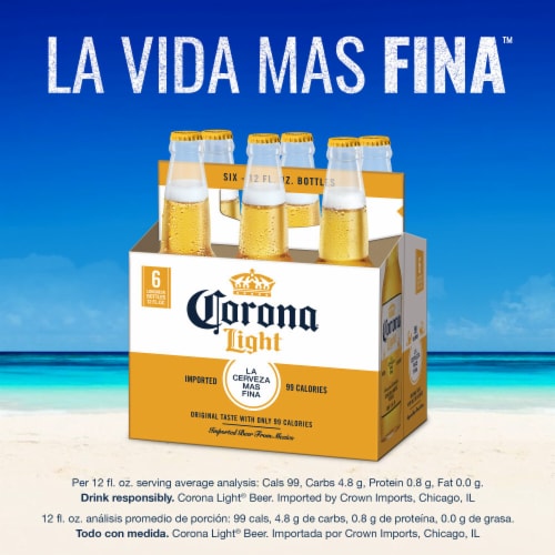Corona Light Mexican Lager Light Beer Perspective: right