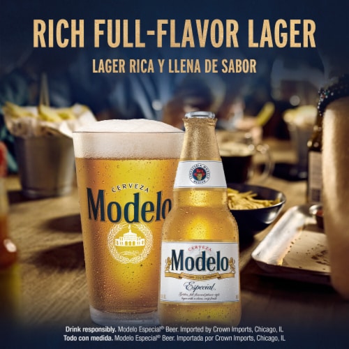 Modelo Especial Lager Mexican Beer Perspective: right