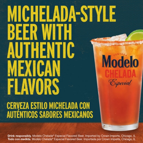 Modelo Chelada Especial Mexican Import Flavored Beer Perspective: right