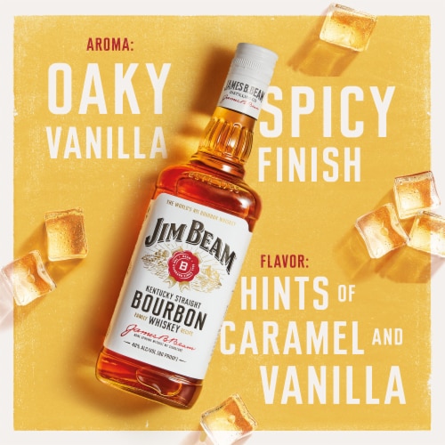 Jim Beam Bourbon Whiskey Perspective: right