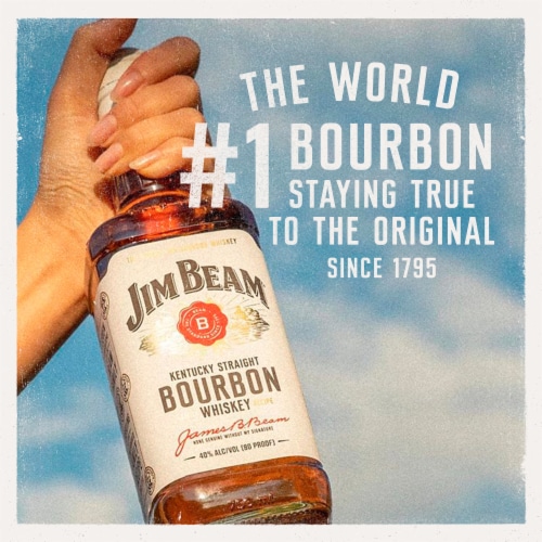 Jim Beam Kentucky Straight Bourbon Whiskey Perspective: right