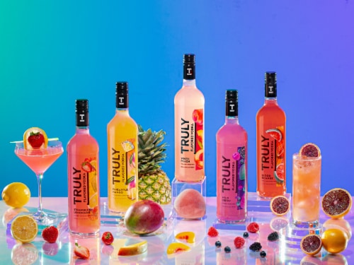 Truly White Peach Flavored Vodka Perspective: right