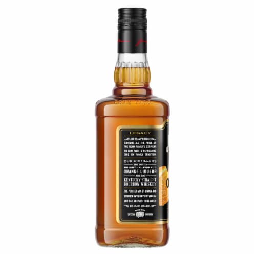 Jim Beam Orange Liqueur with Kentucky Straight Bourbon Whiskey Perspective: right
