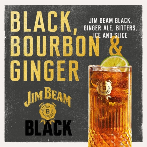 Jim Beam Black Extra-Aged Kentucky Straight Bourbon Whiskey Perspective: right