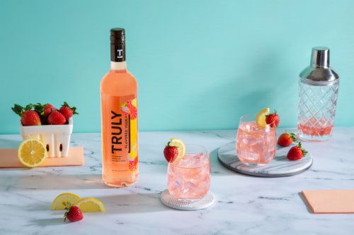 Truly Strawberry Lemonade Flavored Vodka Perspective: right