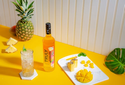 Truly Pineapple Mango Flavored Vodka Perspective: right