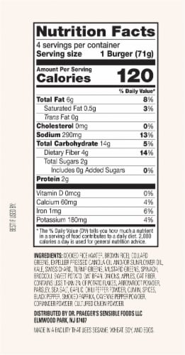 Dr. Praeger's® Gluten Free Super Greens Veggie Burgers Perspective: right