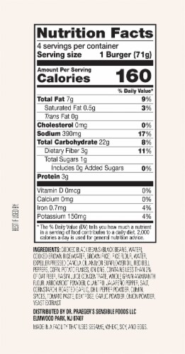 Dr. Praeger's® Crunchy Black Bean Burrito Veggie Burger Perspective: right