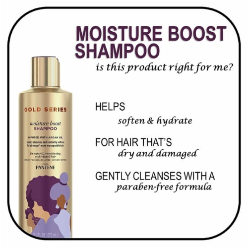 Gold Series from Pantene Moisture Boost Shampoo with Argan Oil Perspective: right