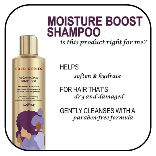 Gold Series from Pantene Moisture Boost Shampoo with Argan Oil Perspective: right