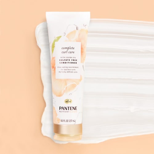 Pantene Nutrient Blends Complete Curl Care Conditioner with Jojoba Oil for Curly Hair Silicone Free Perspective: right