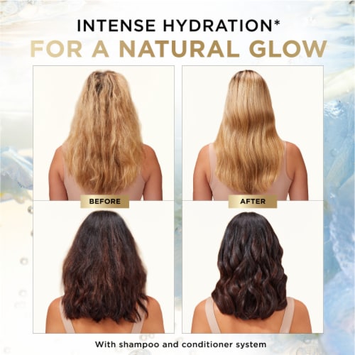 Pantene Nutrient Blends Hydrating Glow with Baobab Essence Shampoo Perspective: right