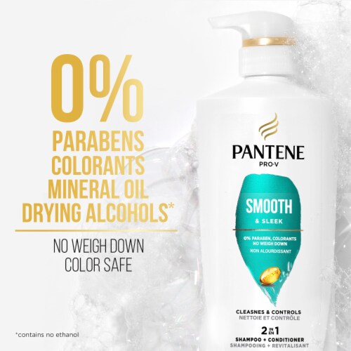 Pantene Pro-V Smooth & Sleek 2 in 1 Shampoo & Conditioner Perspective: right
