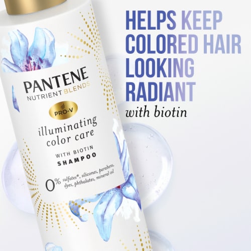 Pantene Nutrient Blends Illuminating Color Care with Biotin Sulfate Free Shampoo Perspective: right