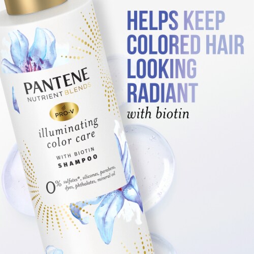 Pantene Nutrient Blends Illuminating Color Care with Biotin Sulfate Free Shampoo Perspective: right