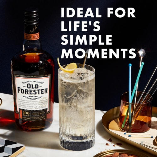 Old Forester 100 Proof Kentucky Straight Bourbon Whisky Perspective: right