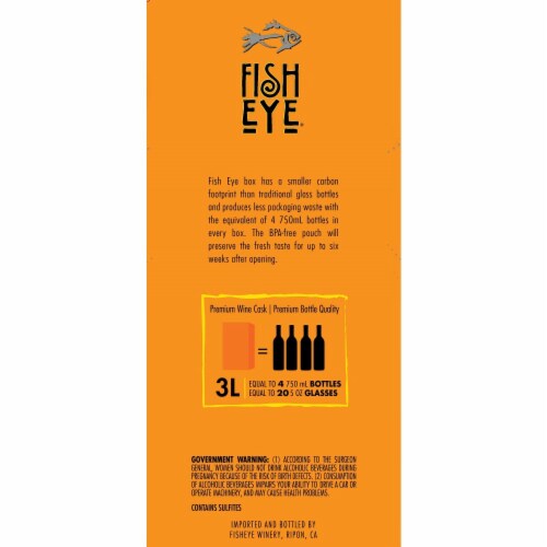 Fish Eye Cabernet Sauvignon Australia Red Wine Box Perspective: right