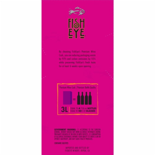 Fish Eye Pinot Noir Australia Red Wine Box Perspective: right