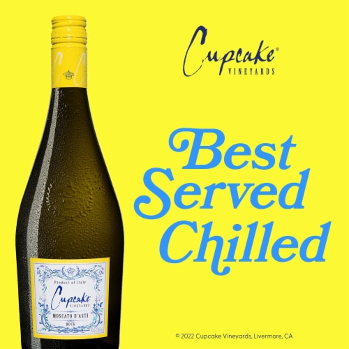 Cupcake Vineyards Moscato Italy White Dessert Wine Perspective: right