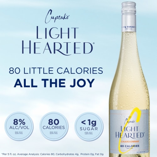 Cupcake Lighthearted Chardonnay California White Wine Perspective: right