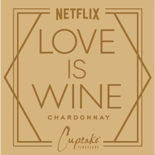 Cupcake Vineyards Netflix Love Is Chardonnay California White Wine Perspective: right