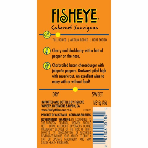 Fish Eye Cabernet Sauvignon Australia Red Wine Perspective: right