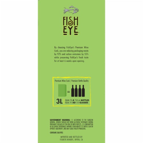 Fish Eye Chardonnay Australia White Wine Box Perspective: right