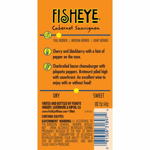 Fish Eye Cabernet Sauvignon Australia Red Wine Perspective: right