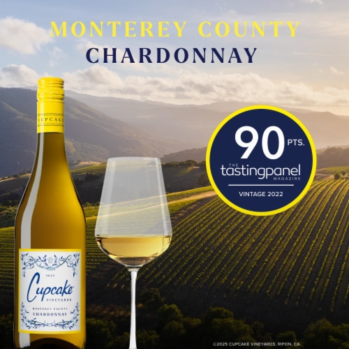 Cupcake Vineyards Chardonnay California White Wine Perspective: right