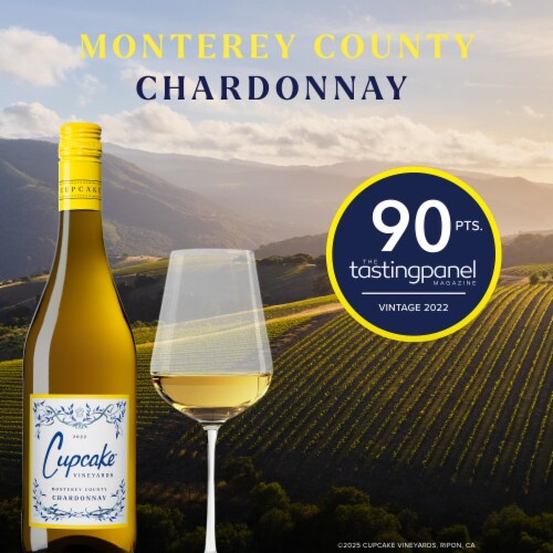 Cupcake Vineyards Chardonnay California White Wine Perspective: right